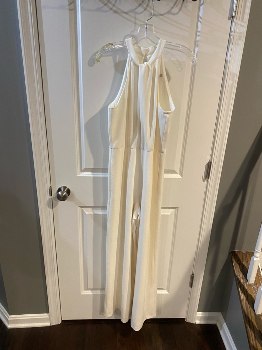 NWT Julia Jordan Cream Halter Wide-Leg Jumpsuit